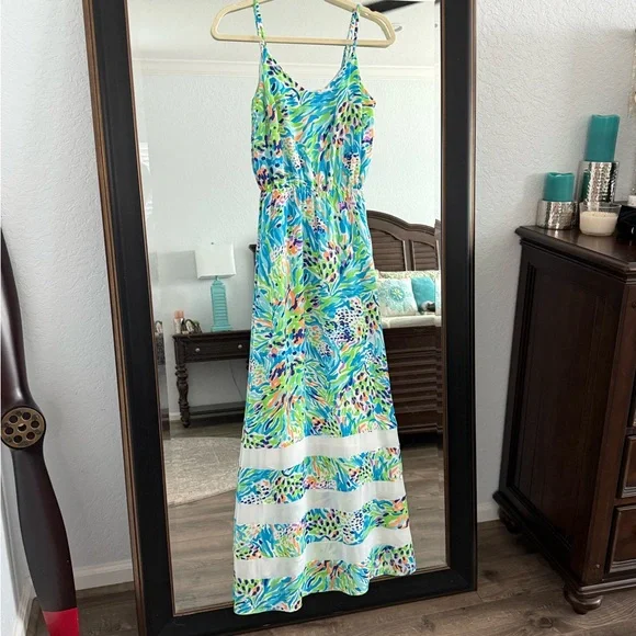 Lilly Pulitzer Deanna maxi dress sea soirée resort white XS women’s - Picture 3 of 9